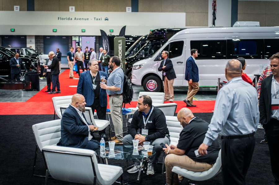 FLA members at the Florida Luxury Transportation Show exhibit hall